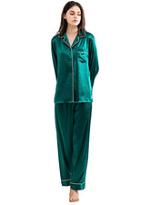 SILK PJ SET - BLACK - M048 WestStyle